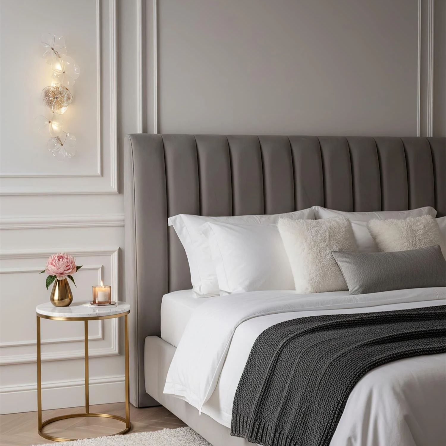 Lampada a stelo floreale Virelza