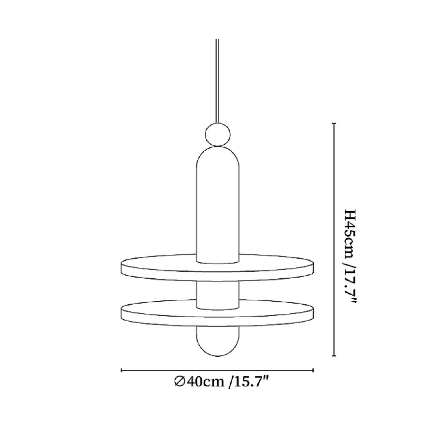 Lampada a sospensione ad anello Senmif Albast