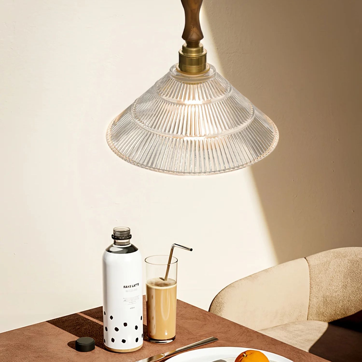 Lampada a sospensione Belfa d'epoca