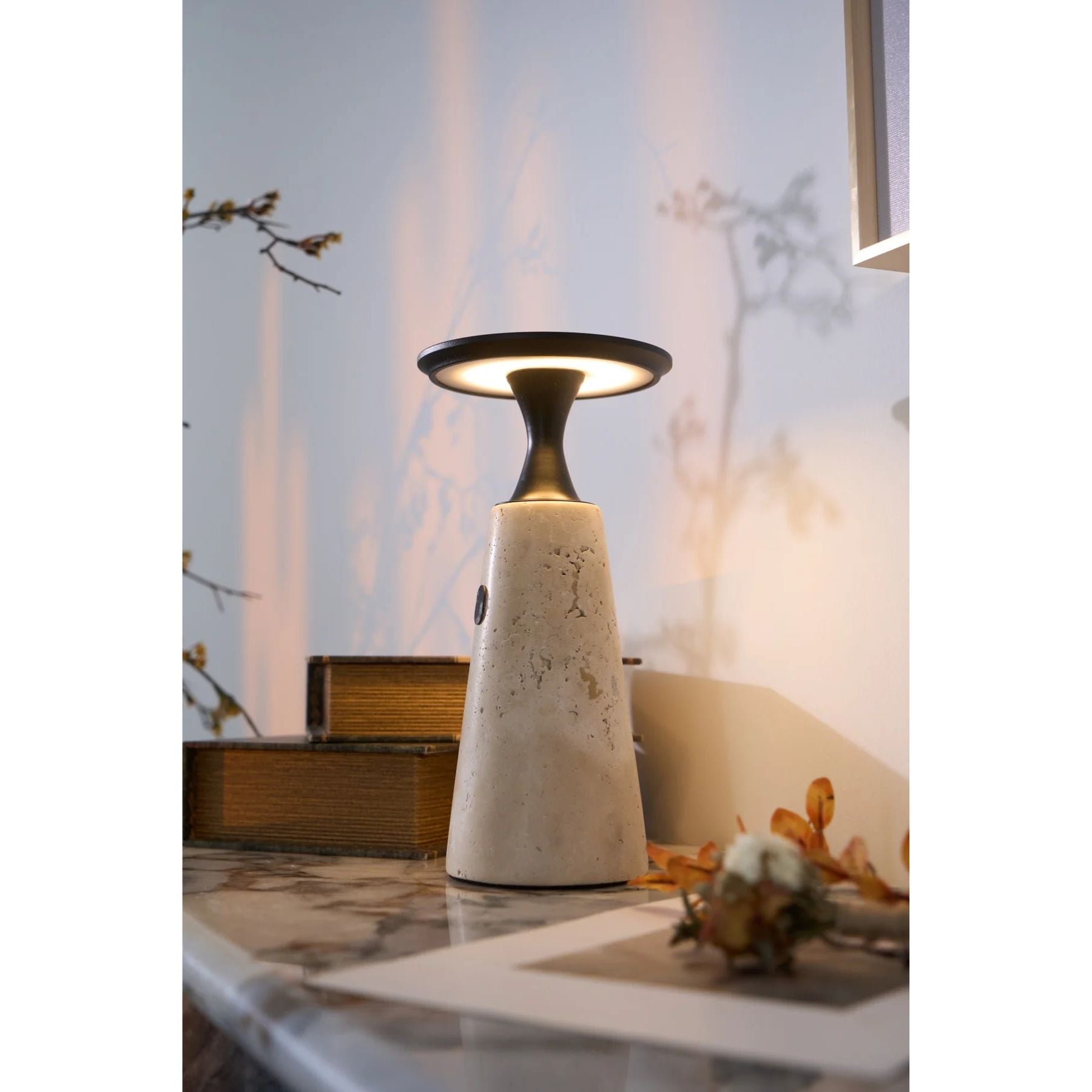 Terchas Oplaadbare Natuursteen Tafellamp