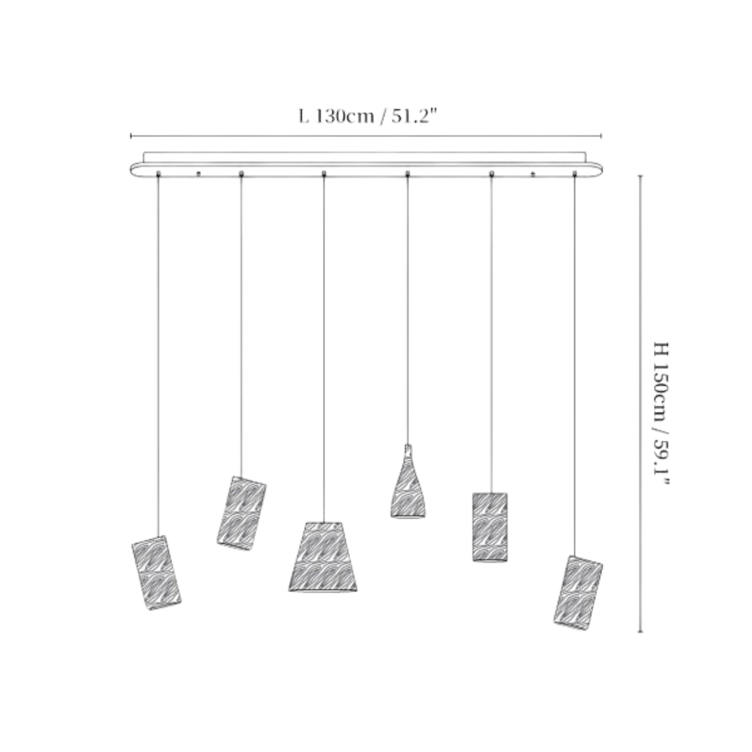 Lampada a sospensione in legno Dellse