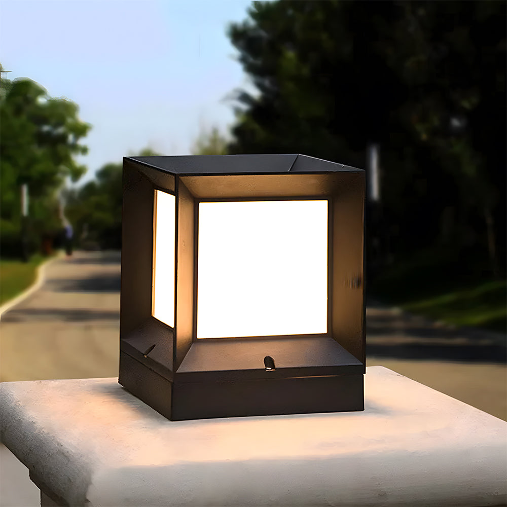 Moderne Kubus Solar Outdoor Lamp
