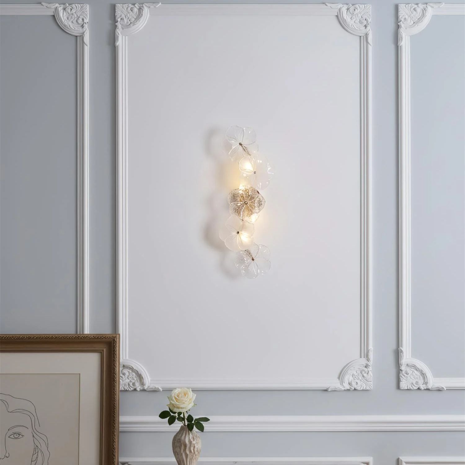 Lampada a stelo floreale Virelza