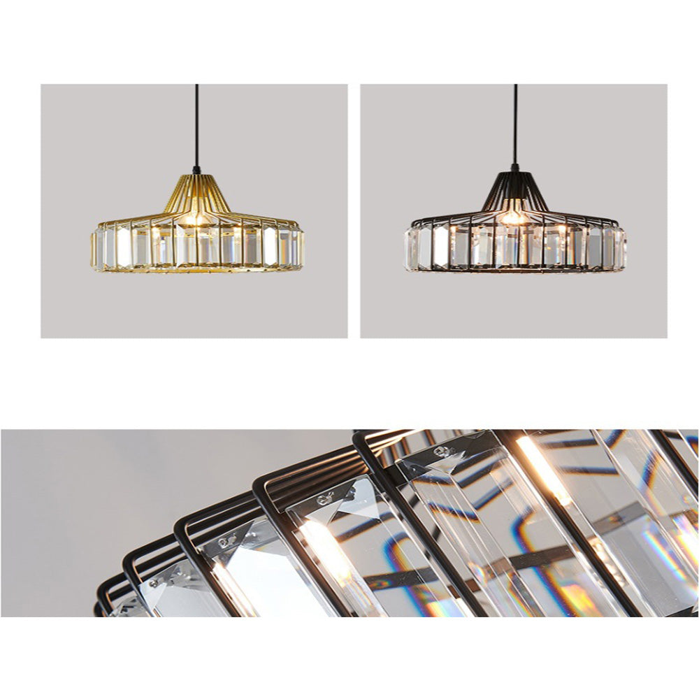 Zwarte Kristal Hanglamp