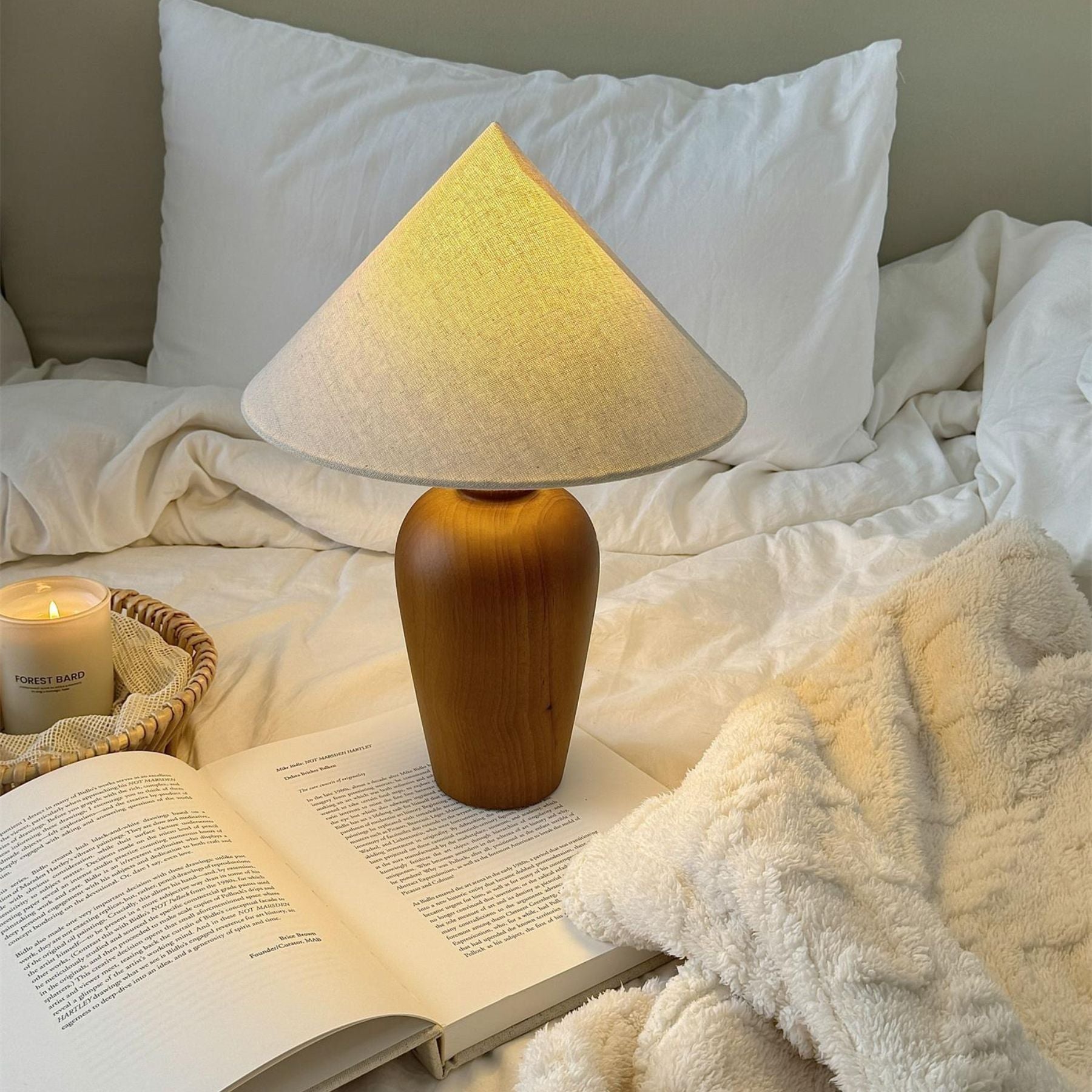 Brevo Lampada da Tavolo in Legno