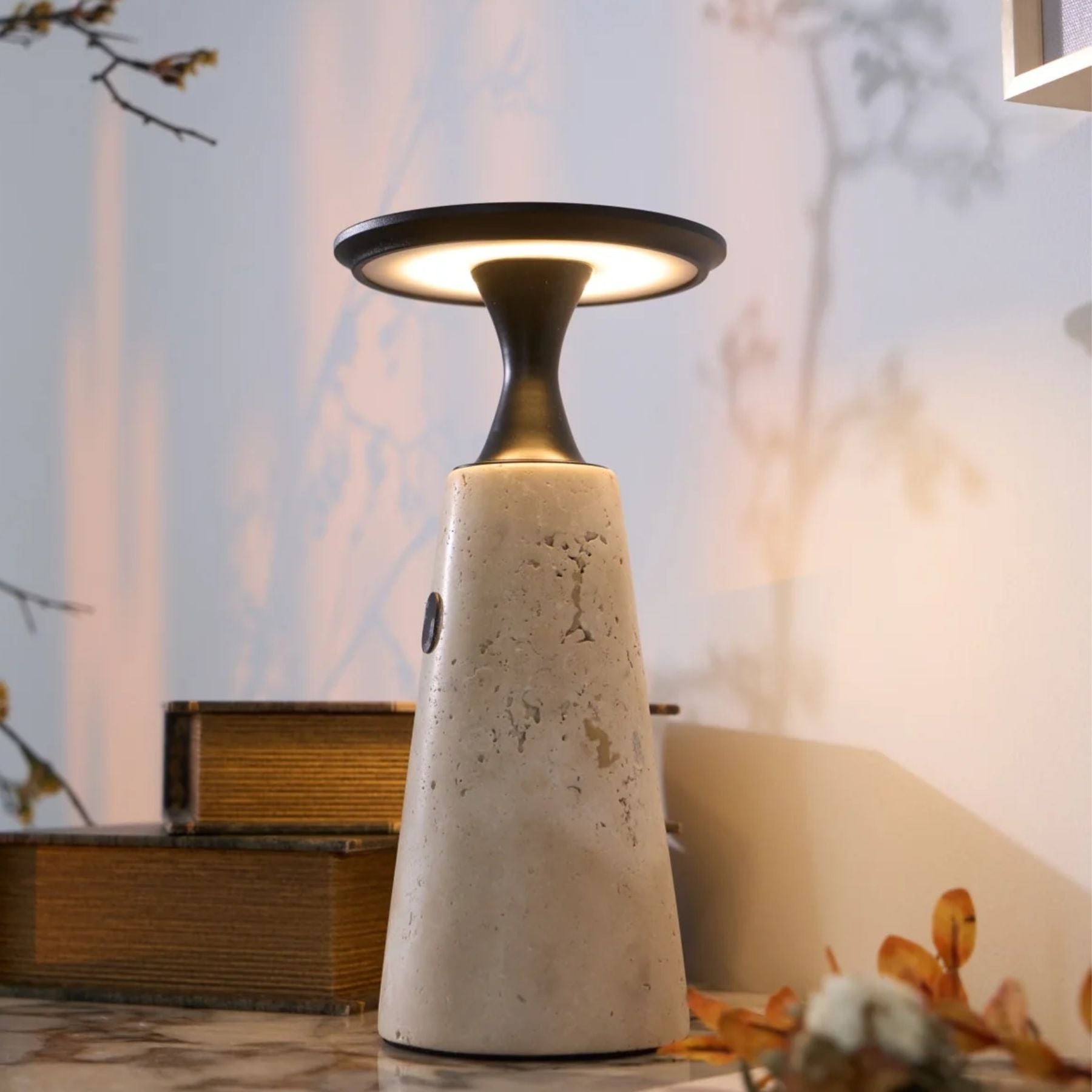 Terchas Oplaadbare Natuursteen Tafellamp