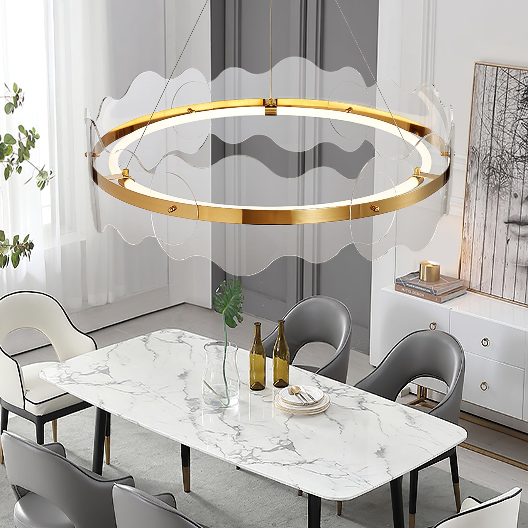 Acrylon Waved Hanglamp