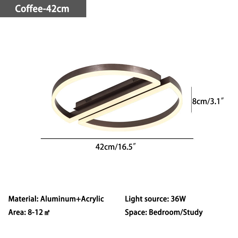 Zipler Dubbel Halfronde Plafondlamp