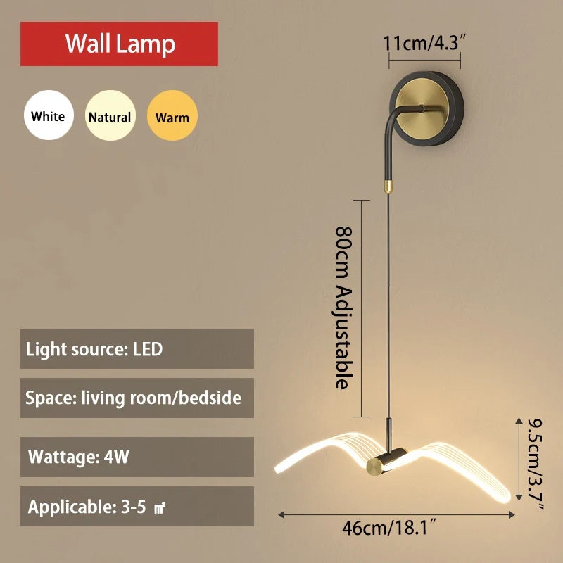 Milze Bird Wandlamp