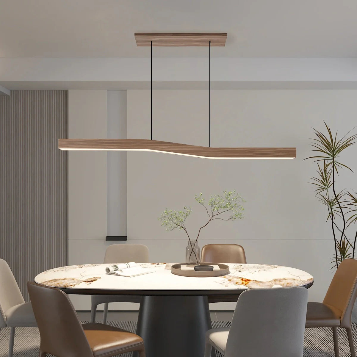 Waveline Houten Hanglamp