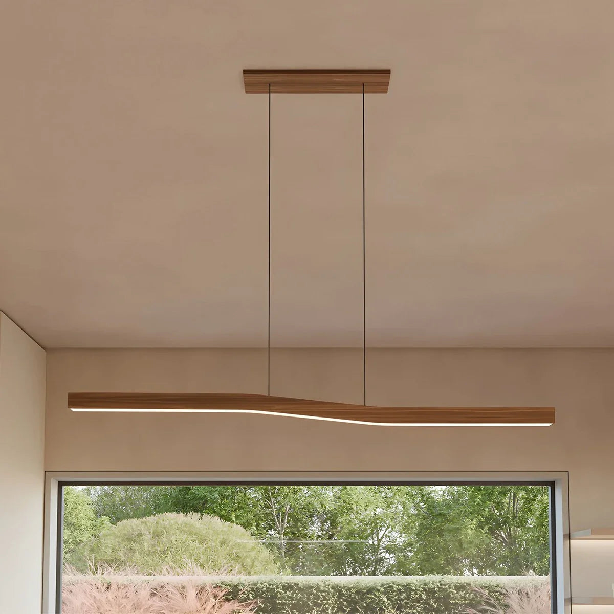 Waveline Houten Hanglamp