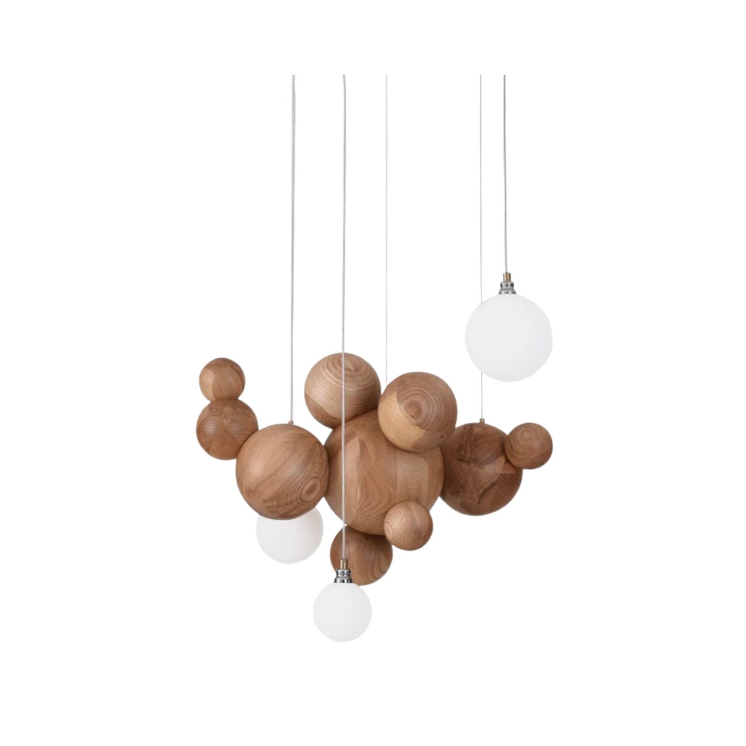 Beo Houten Ballen Hanglamp