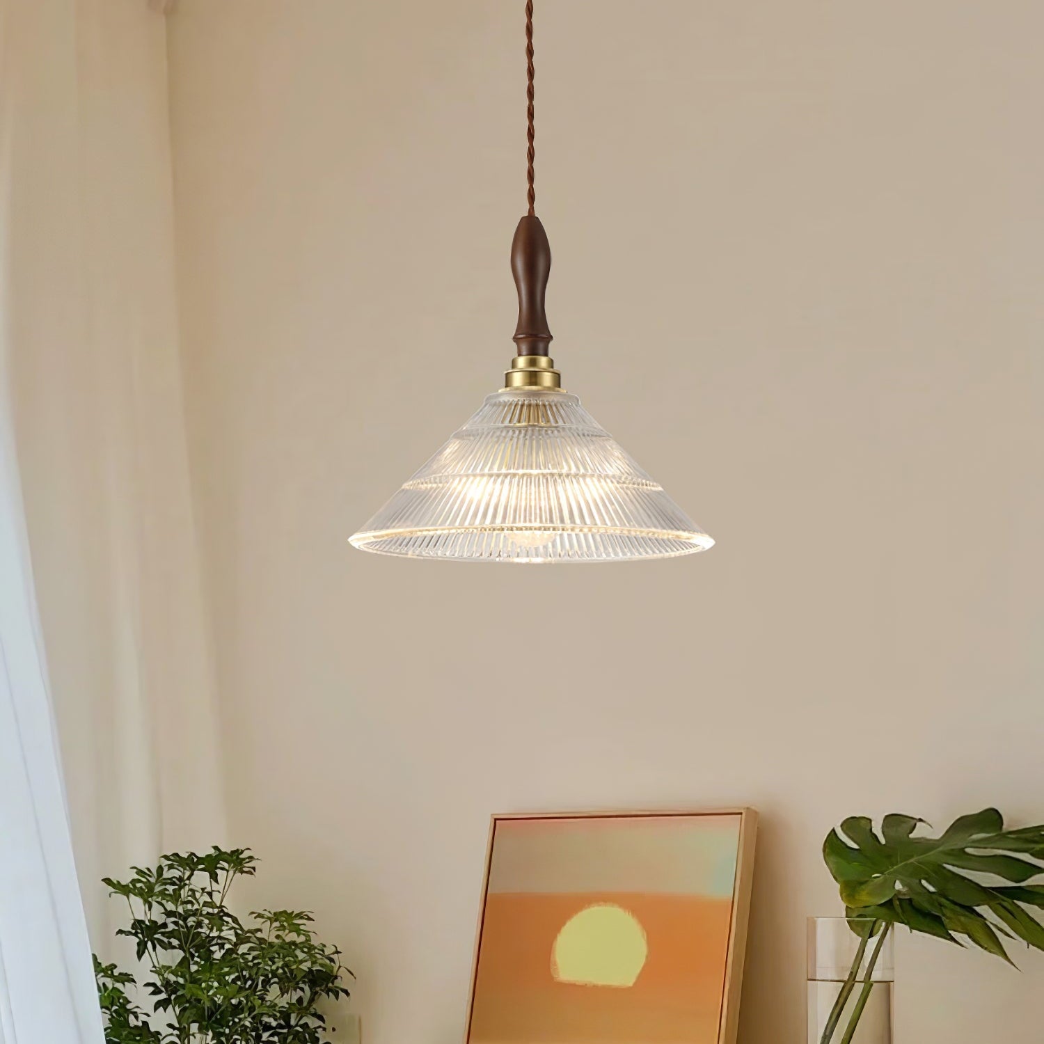 Lampada a sospensione Belfa d'epoca