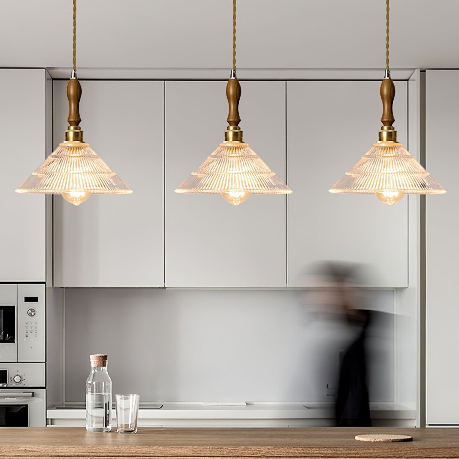 Lampada a sospensione Belfa d'epoca