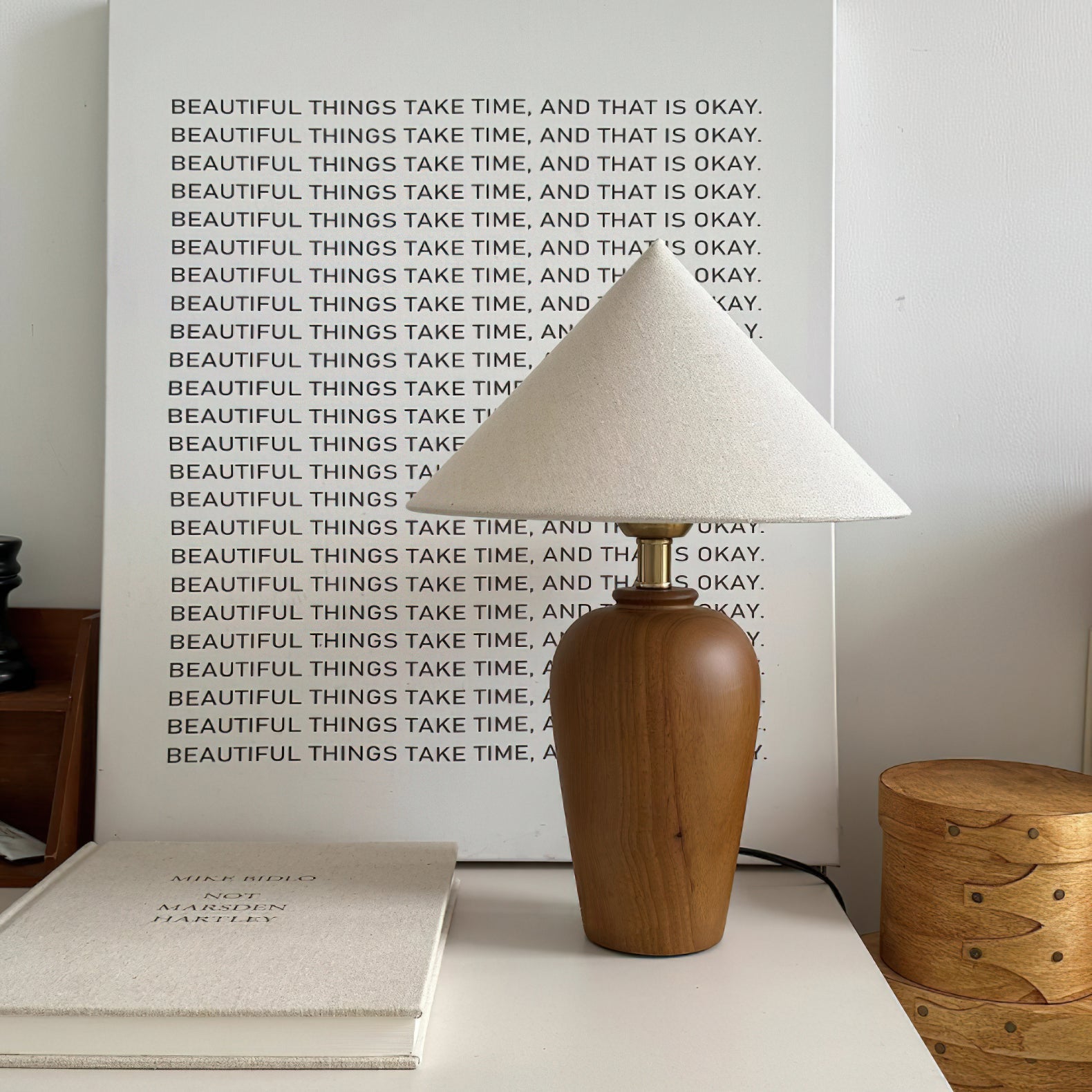 Brevo Lampada da Tavolo in Legno