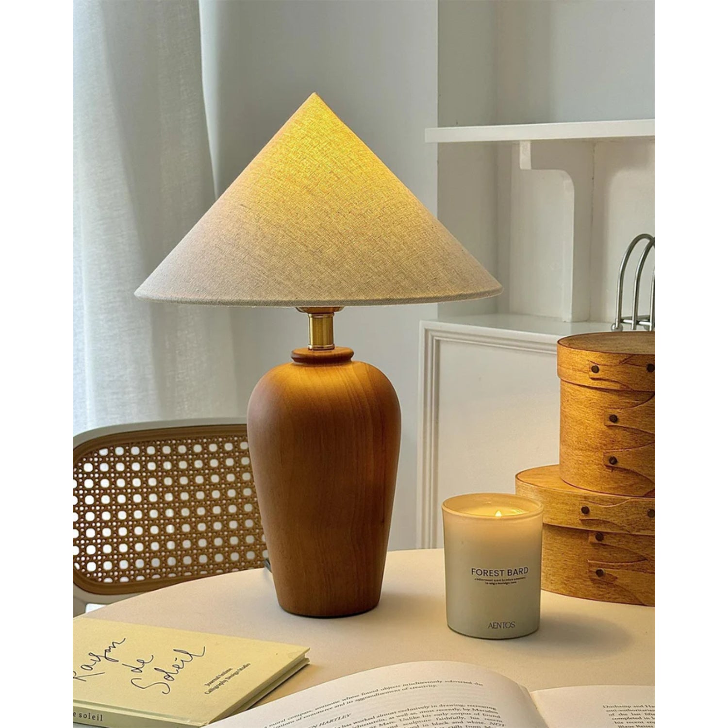 Brevo Lampada da Tavolo in Legno