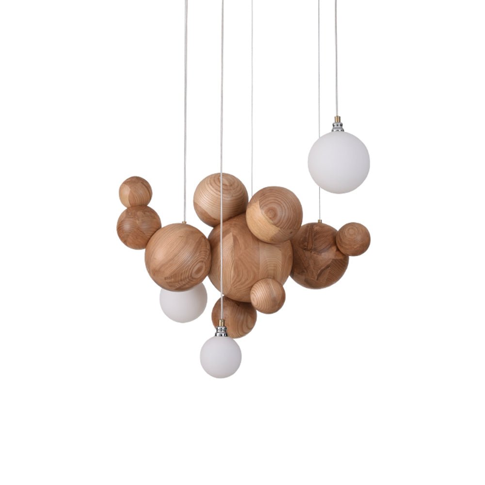 Beo Houten Ballen Hanglamp
