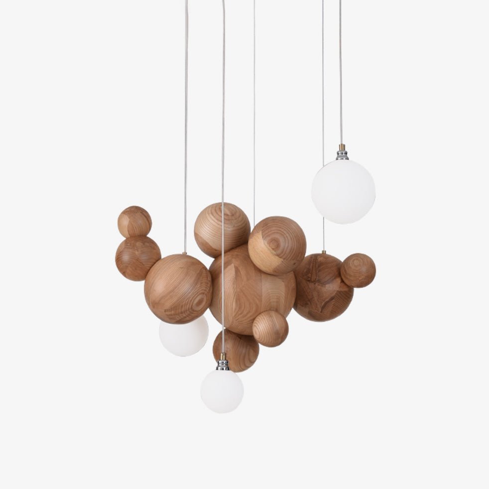 Beo Houten Ballen Hanglamp