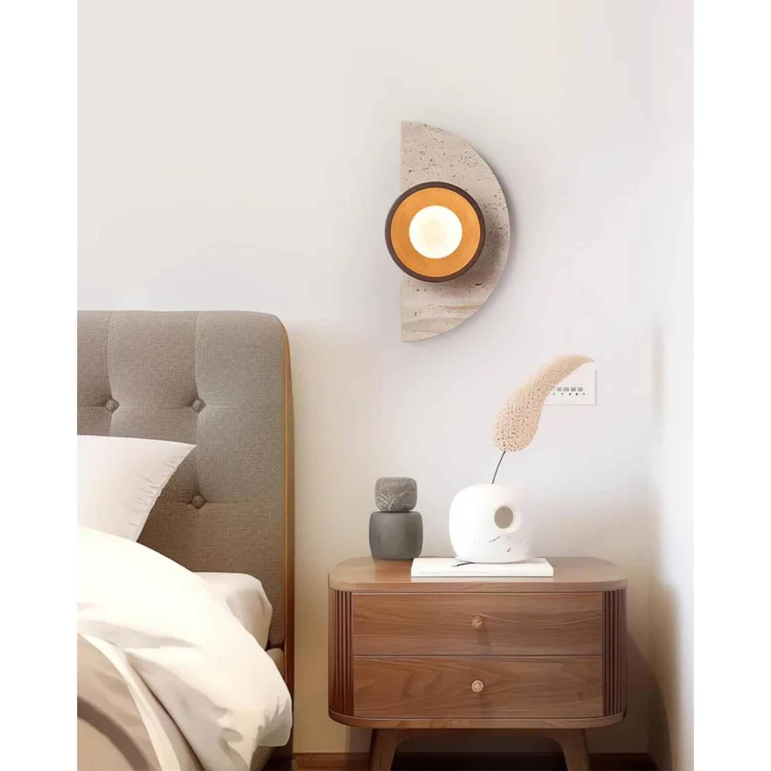 Lerbaze Natuursteen Wandlamp