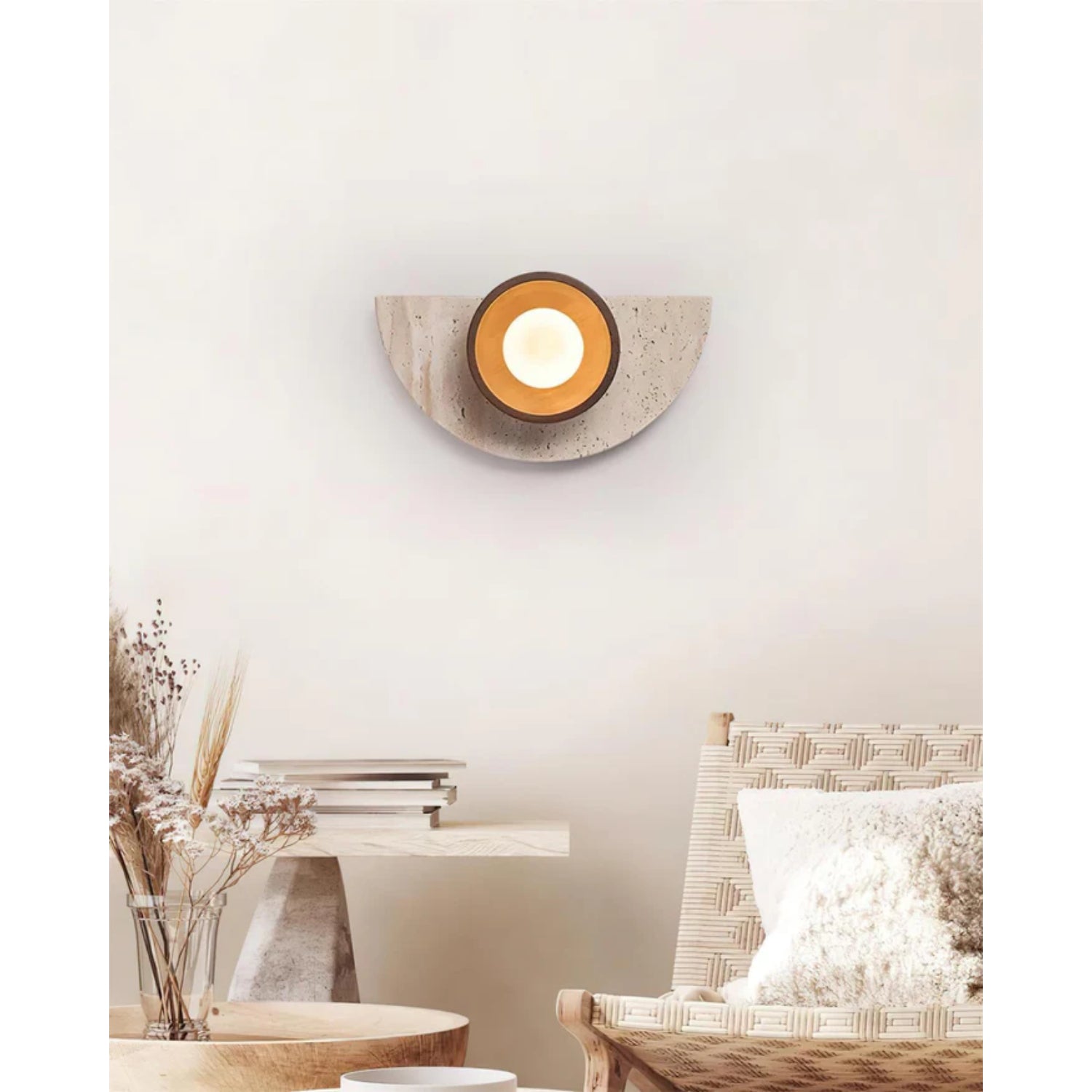 Lerbaze Natuursteen Wandlamp