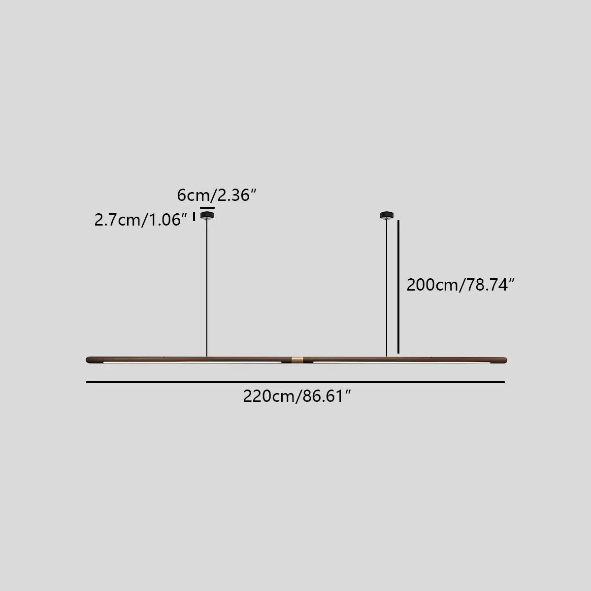 Sevelte Lineaire Hanglamp