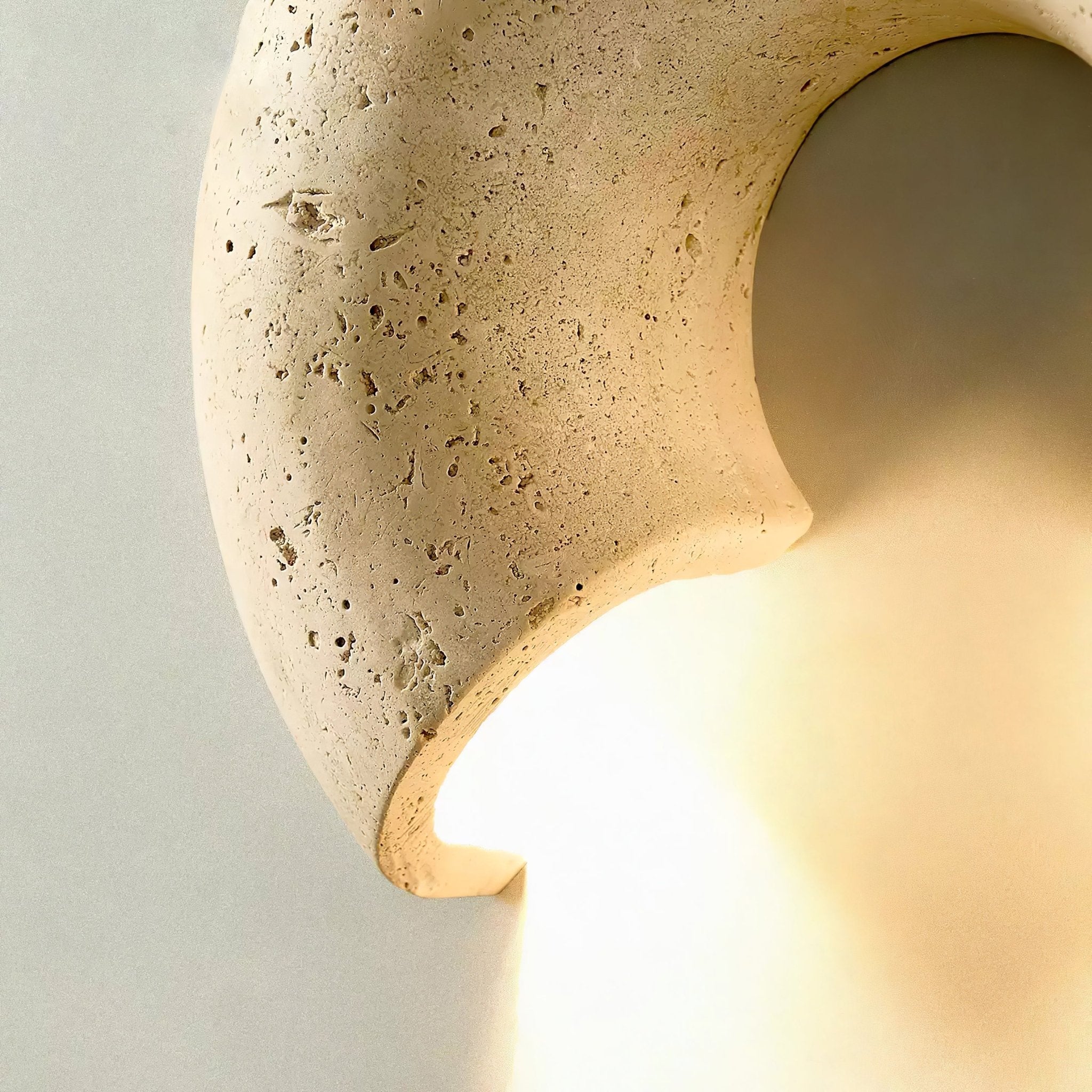 Gebroken Cirkel Natuursteen Wandlamp