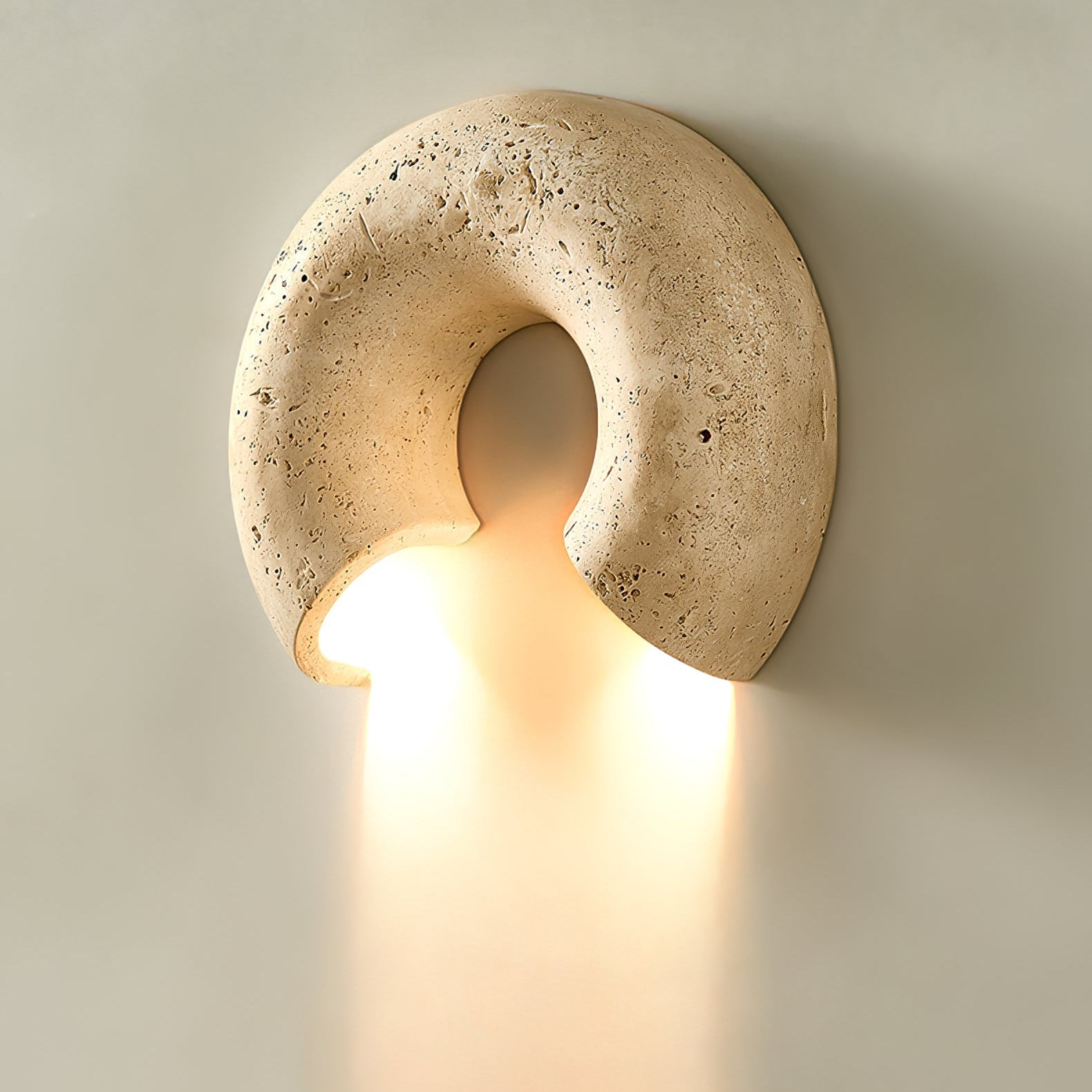 Gebroken Cirkel Natuursteen Wandlamp