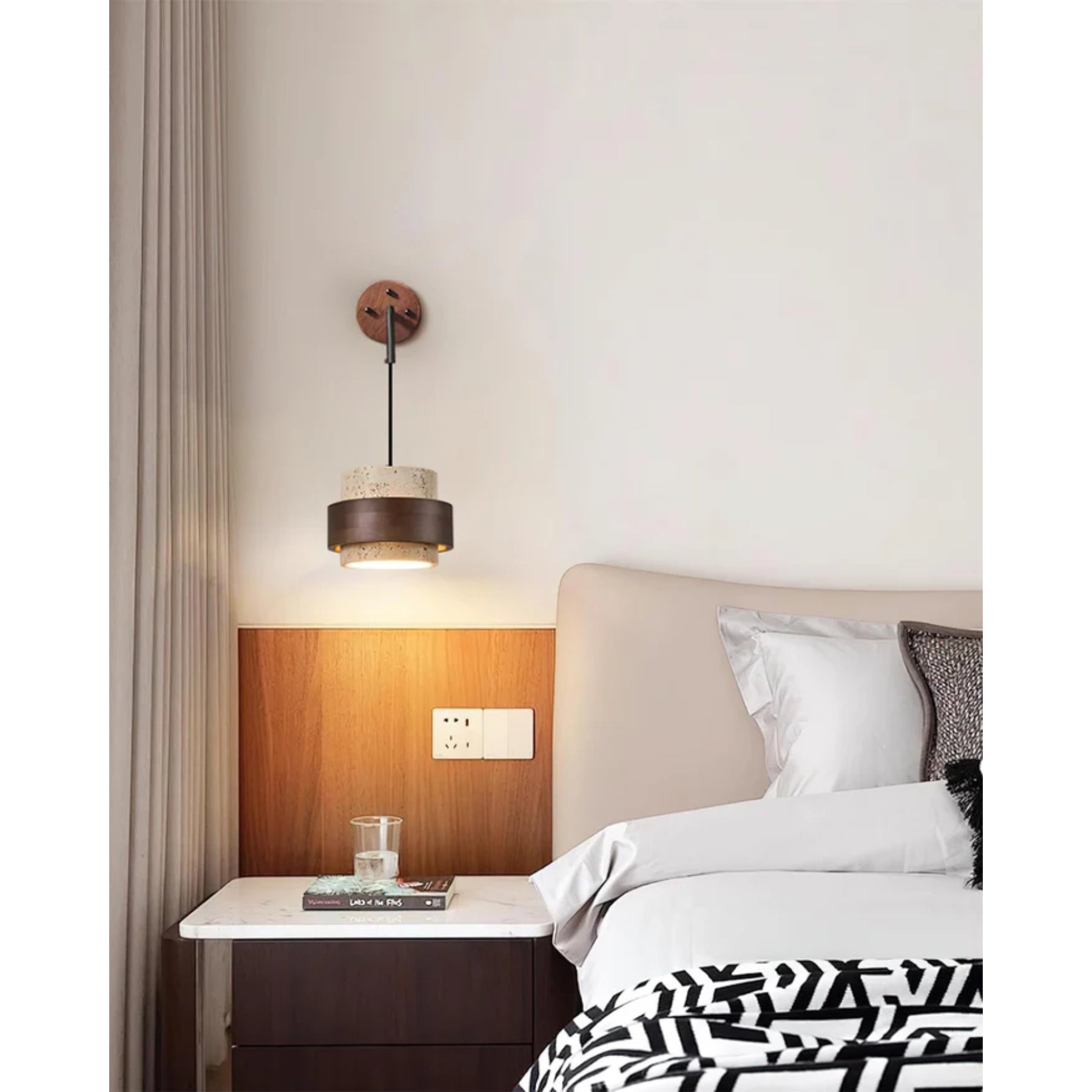 Juvetta Travertijn Wandlamp