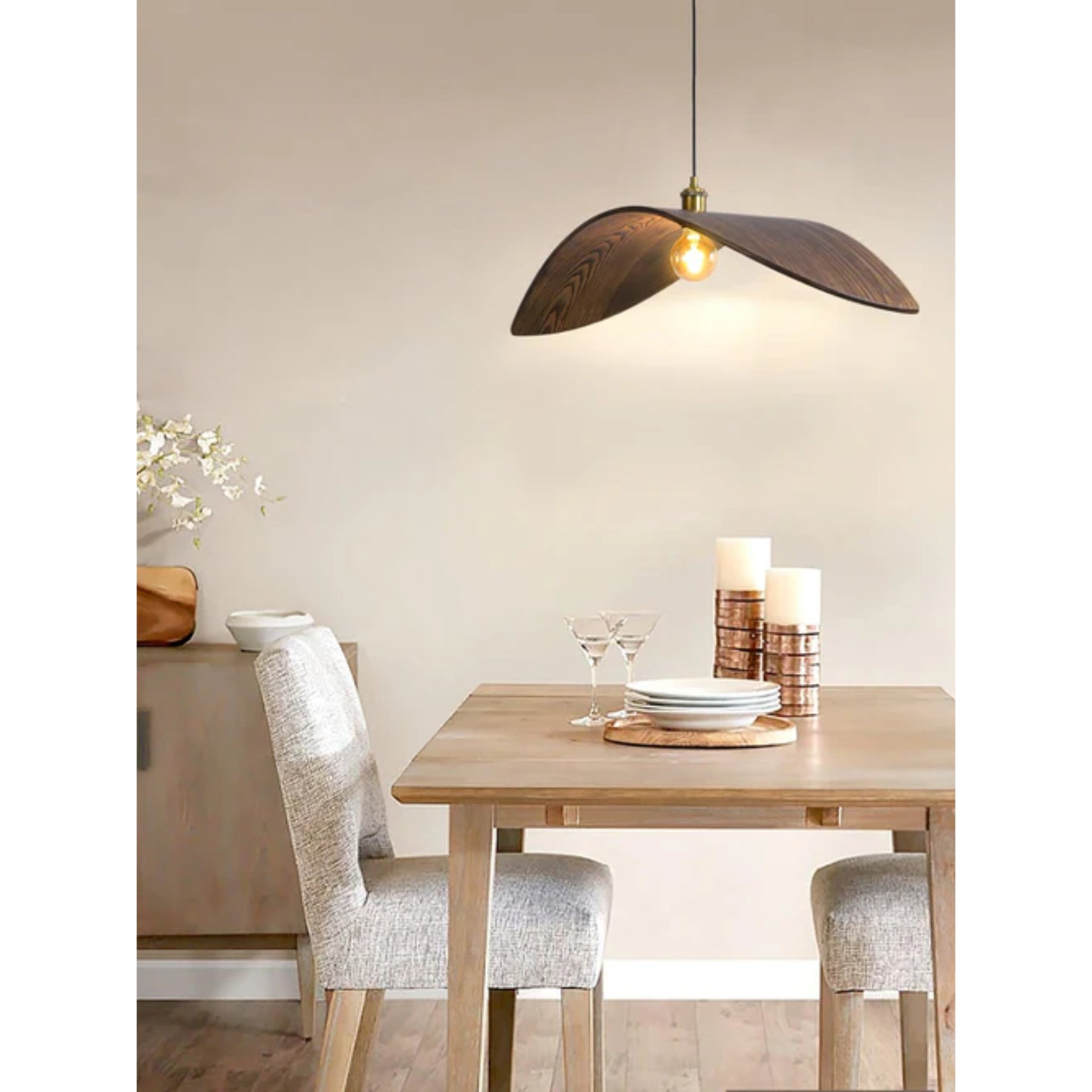 Gebogen Houtdesign Hanglamp