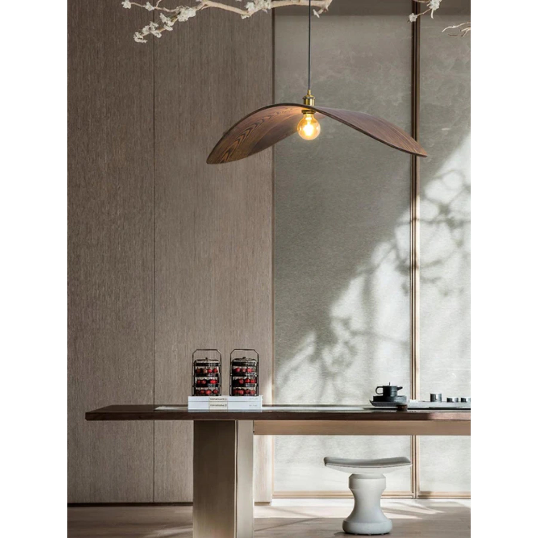 Gebogen Houtdesign Hanglamp