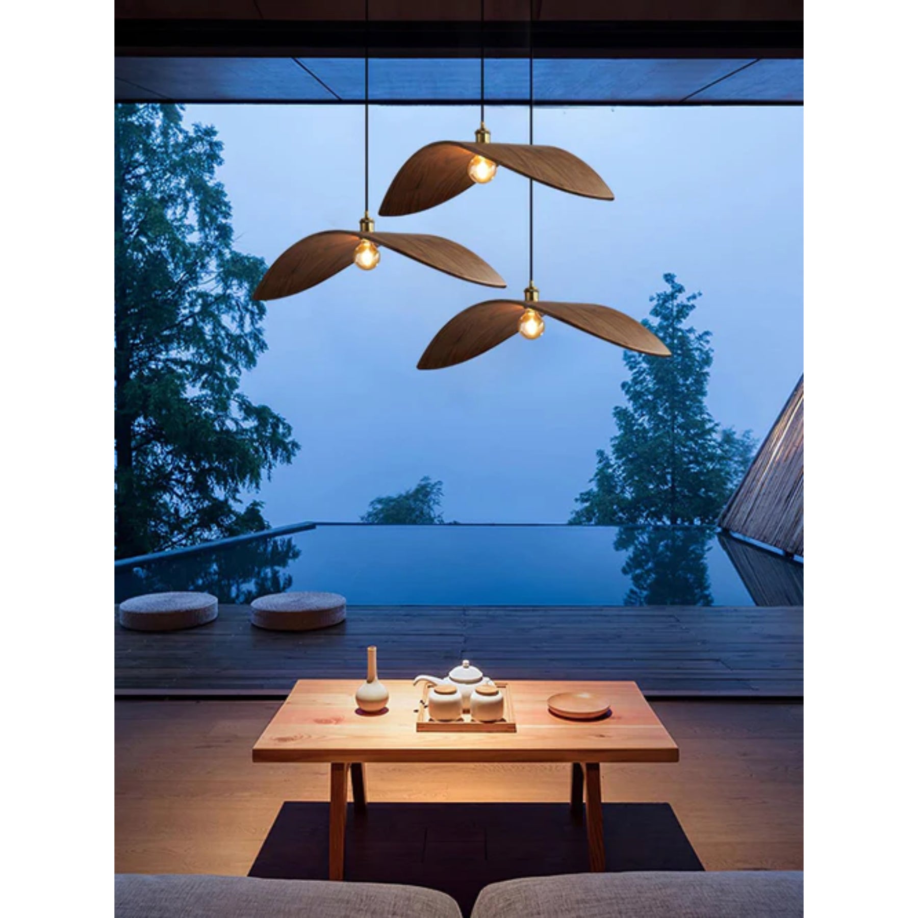 Gebogen Houtdesign Hanglamp