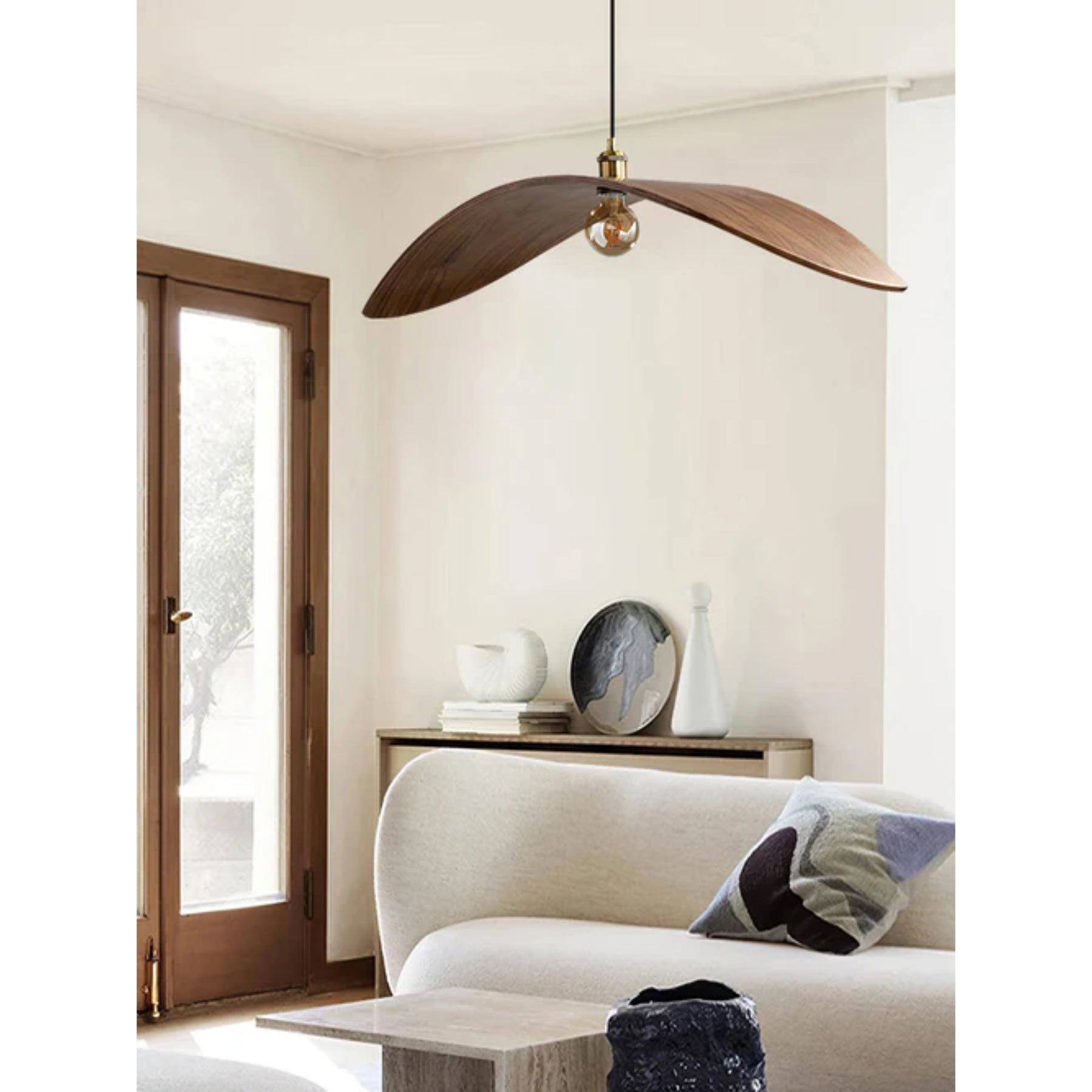 Gebogen Houtdesign Hanglamp
