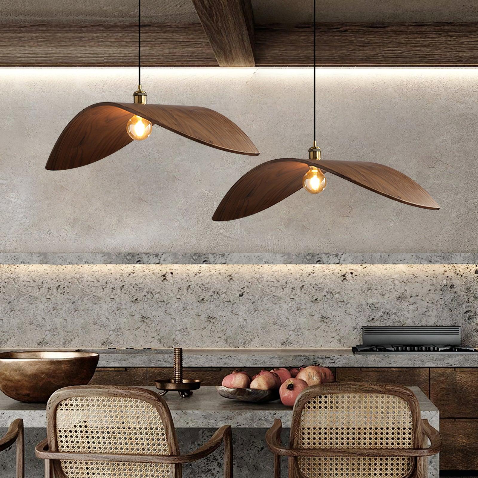 Gebogen Houtdesign Hanglamp