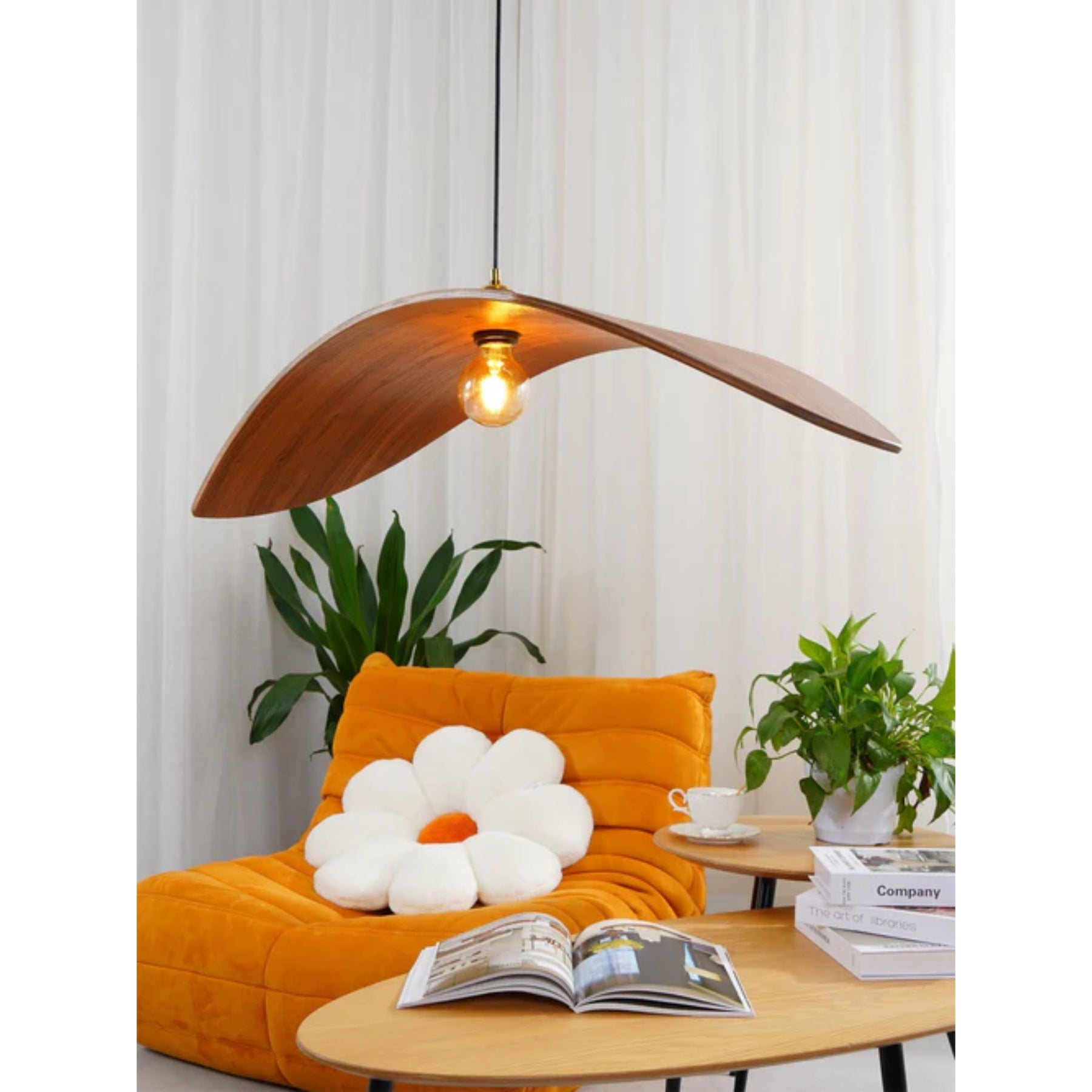 Gebogen Houtdesign Hanglamp