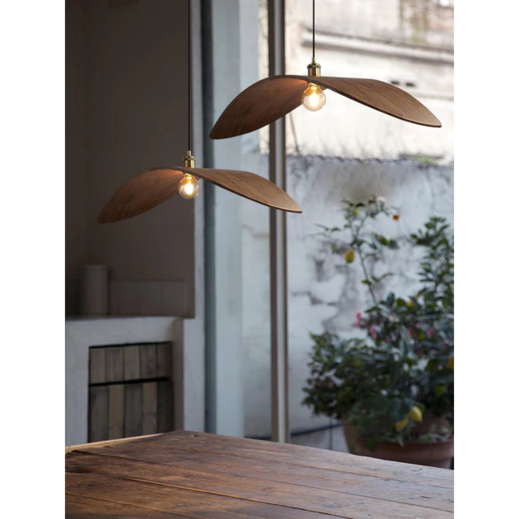 Gebogen Houtdesign Hanglamp