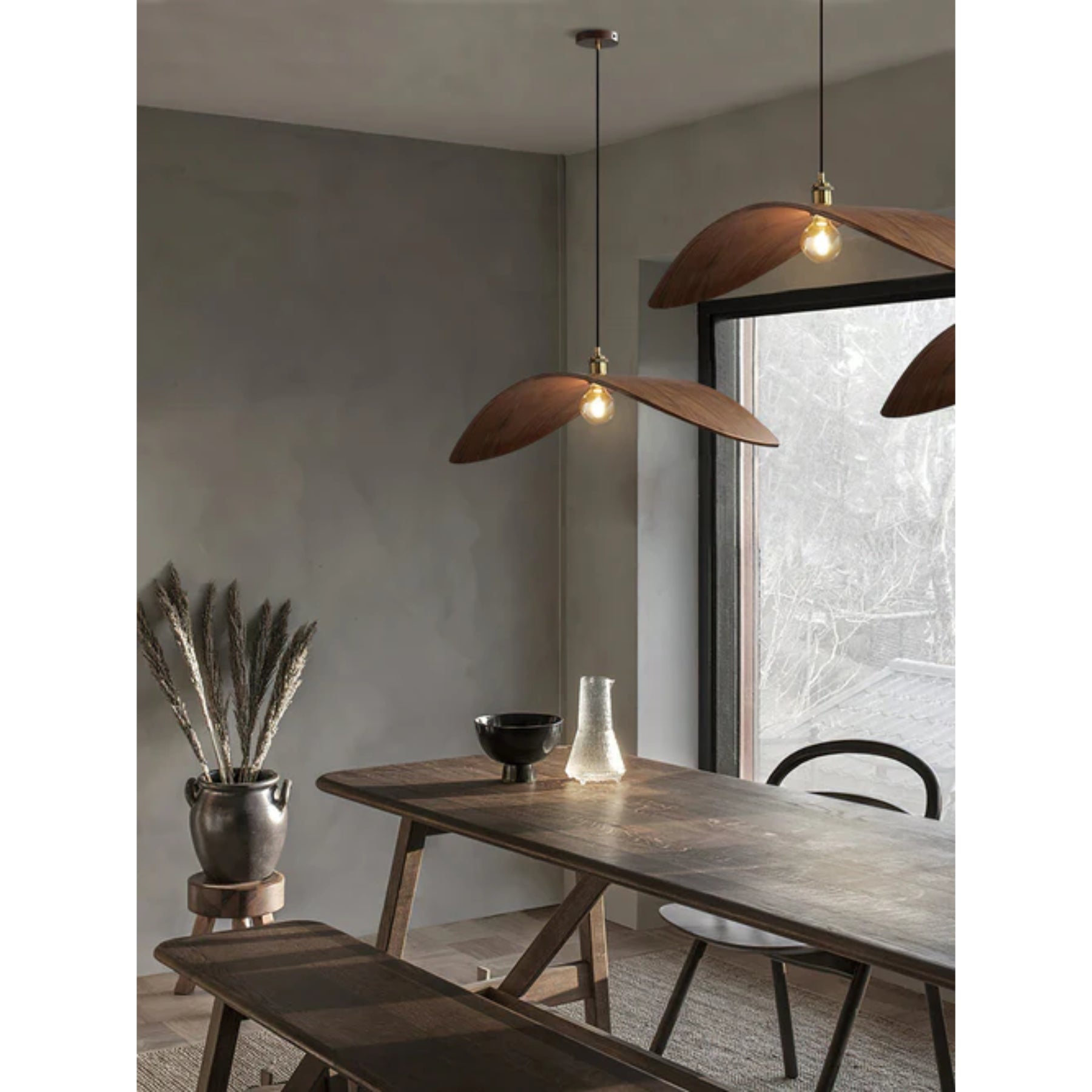 Gebogen Houtdesign Hanglamp