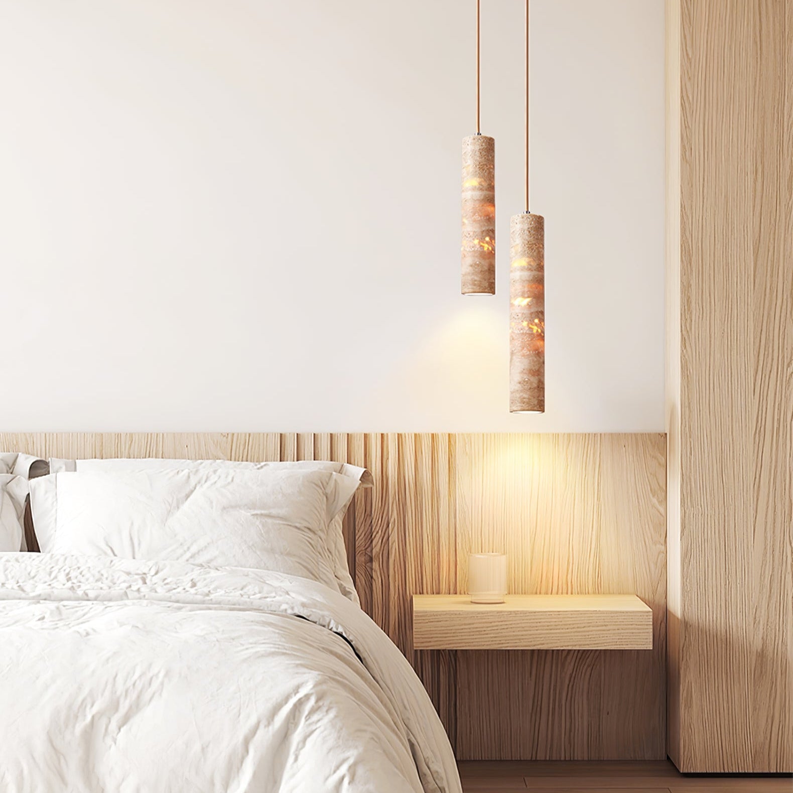 Cylinder Vorm Natuusteen Hanglamp