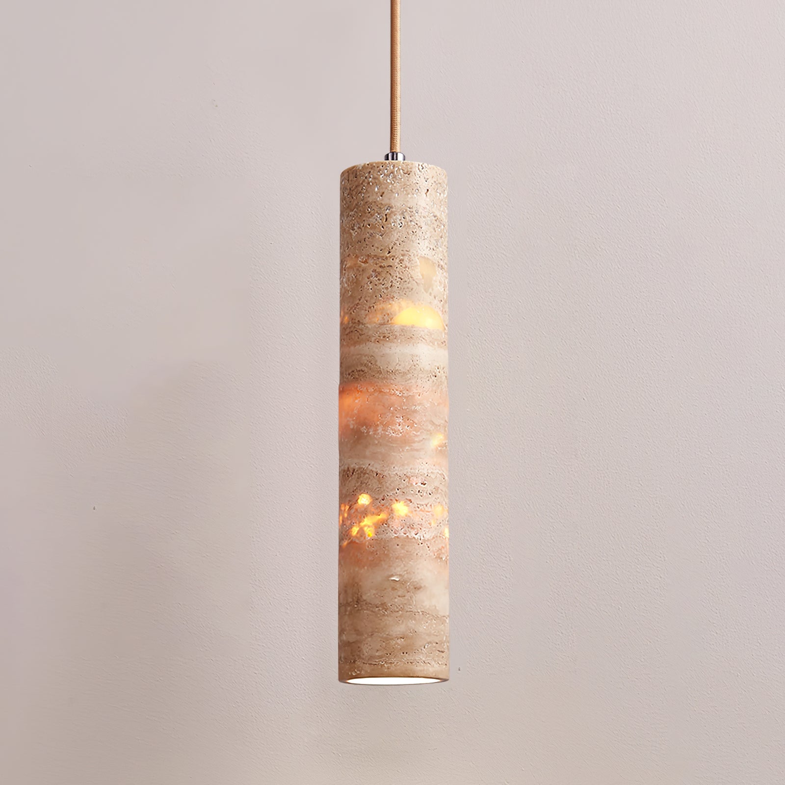 Cylinder Vorm Natuusteen Hanglamp