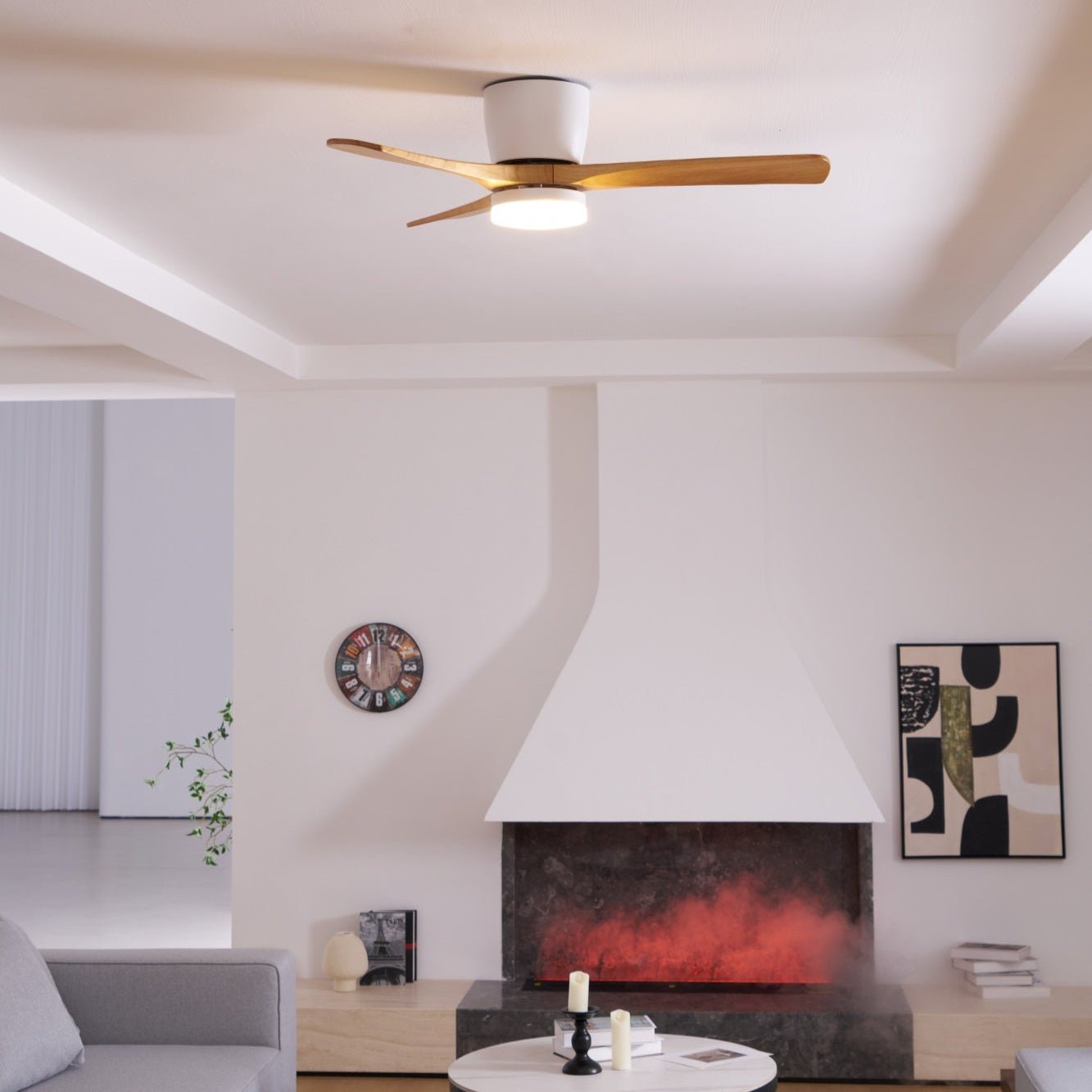 Lyio Houten LED Plafondventilator