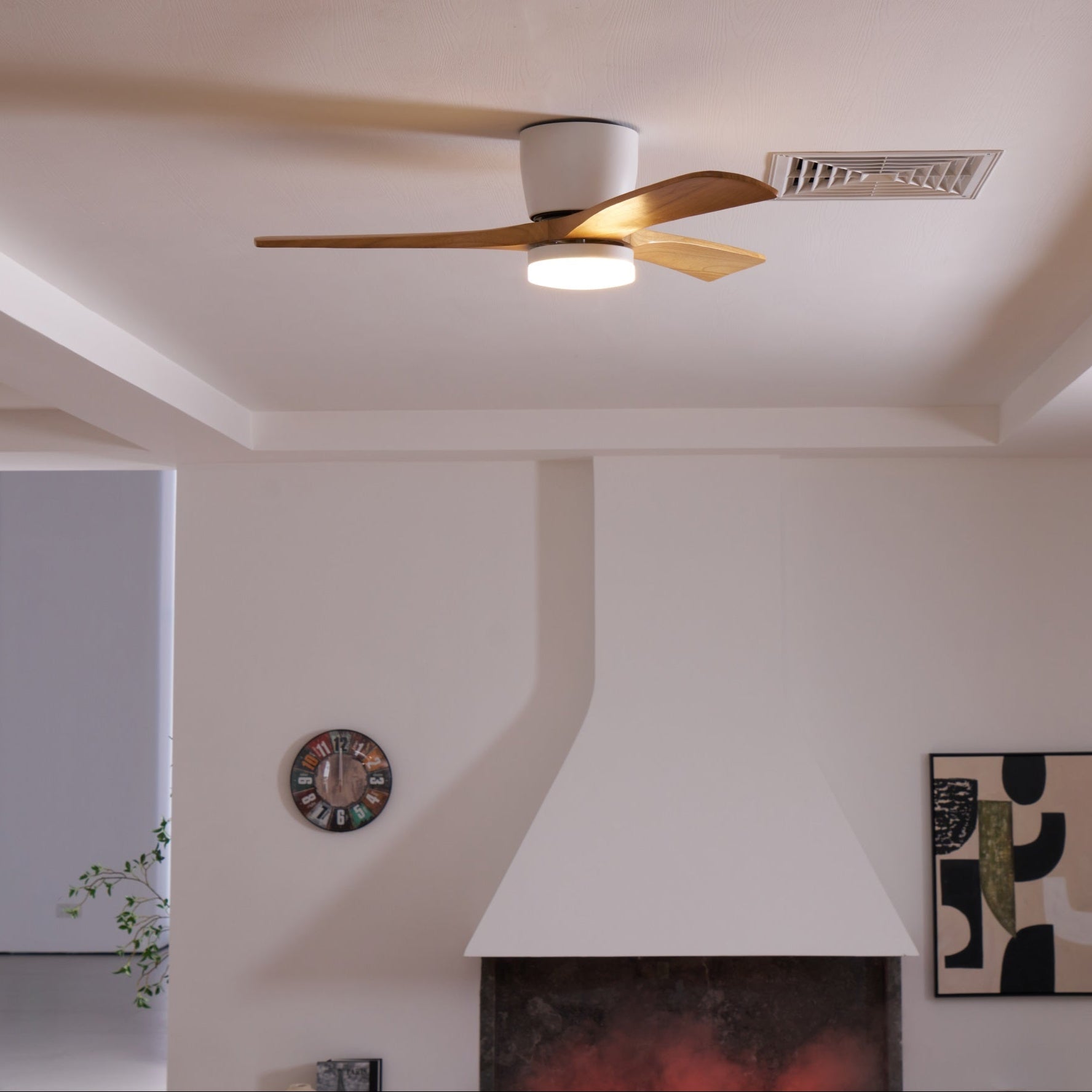 Lyio Houten LED Plafondventilator