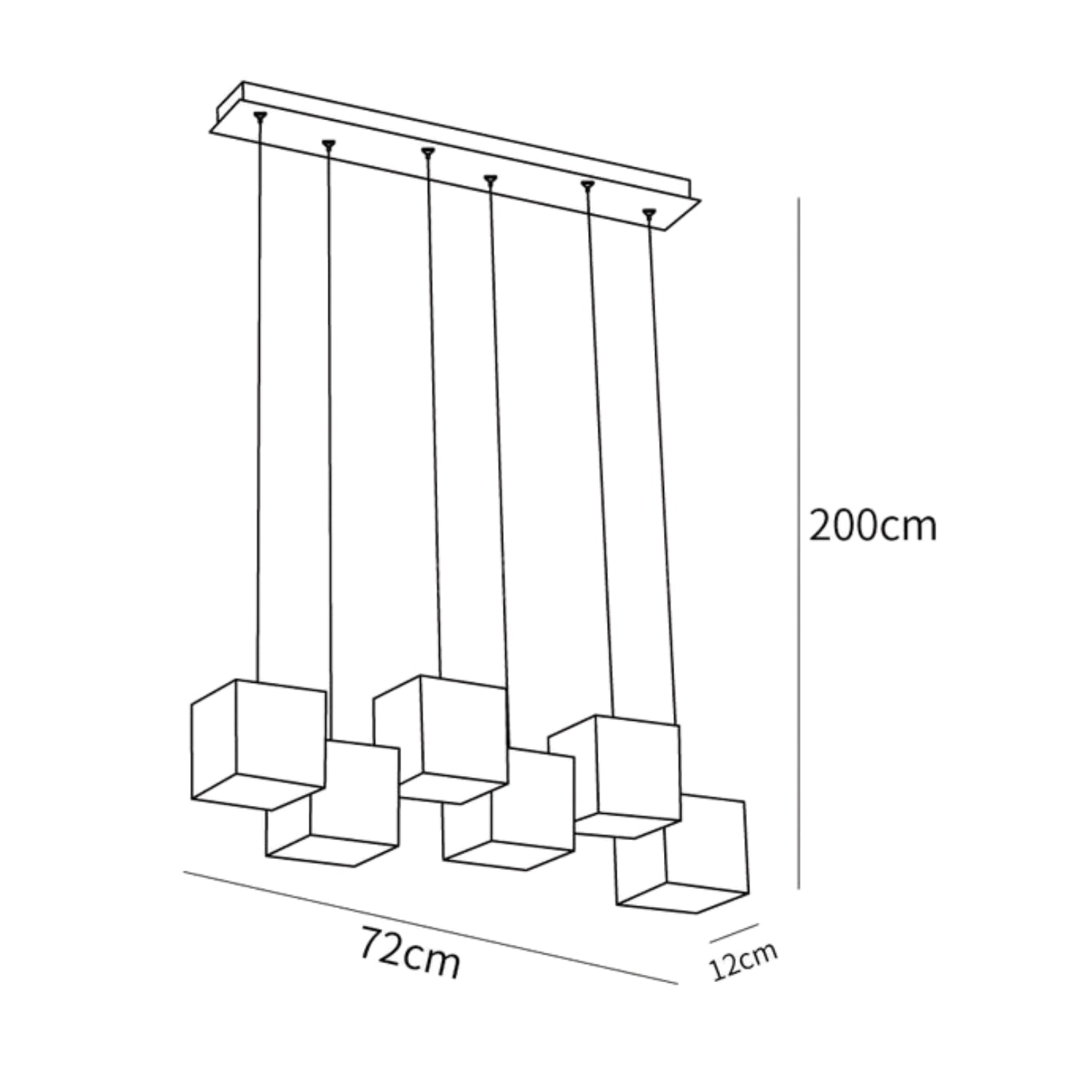 Box Line Albasten Hanglamp