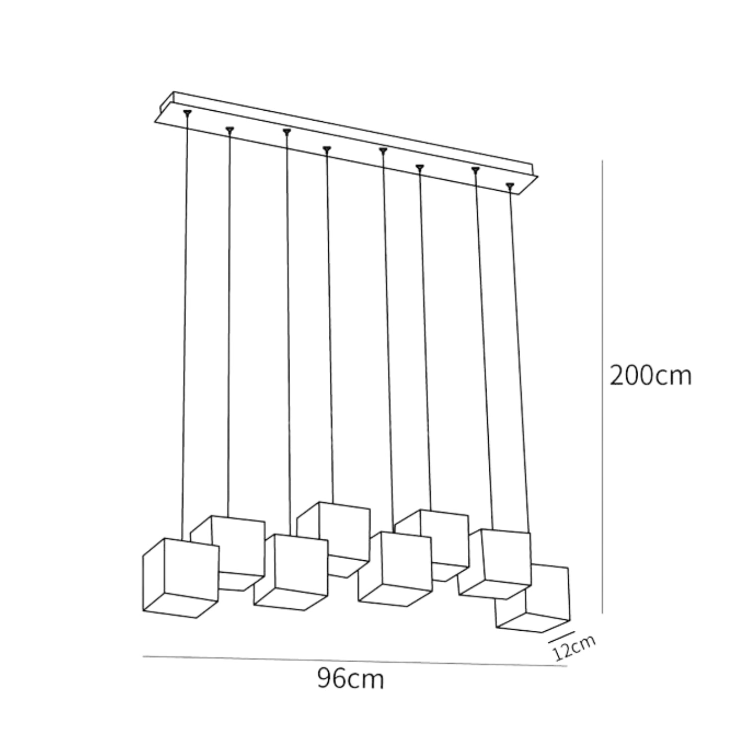 Box Line Albasten Hanglamp