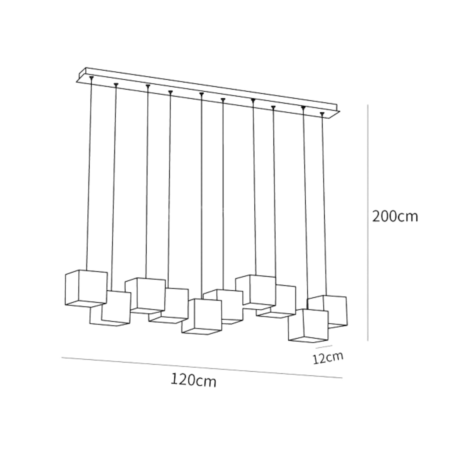 Box Line Albasten Hanglamp