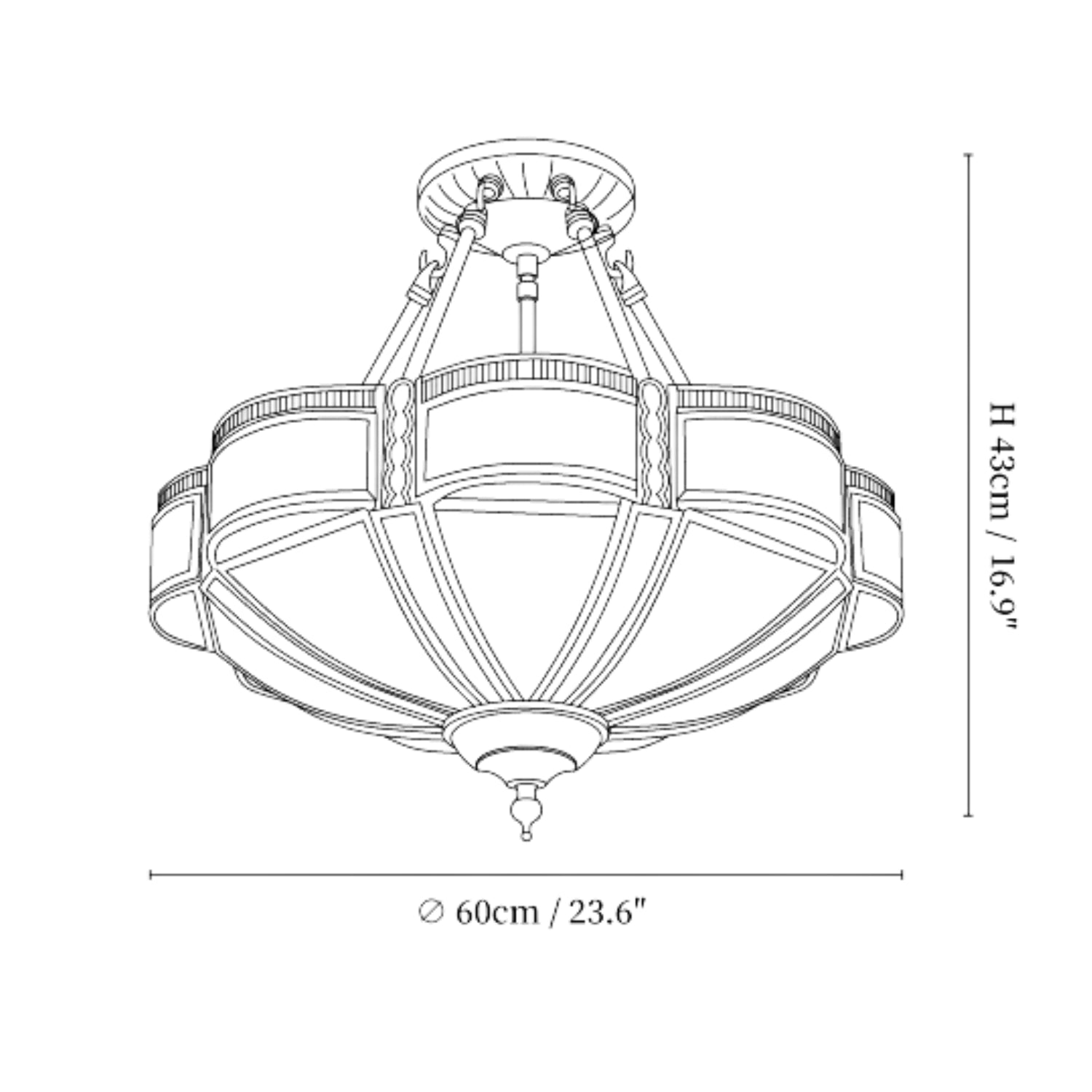 Lampada da soffitto Bascenna