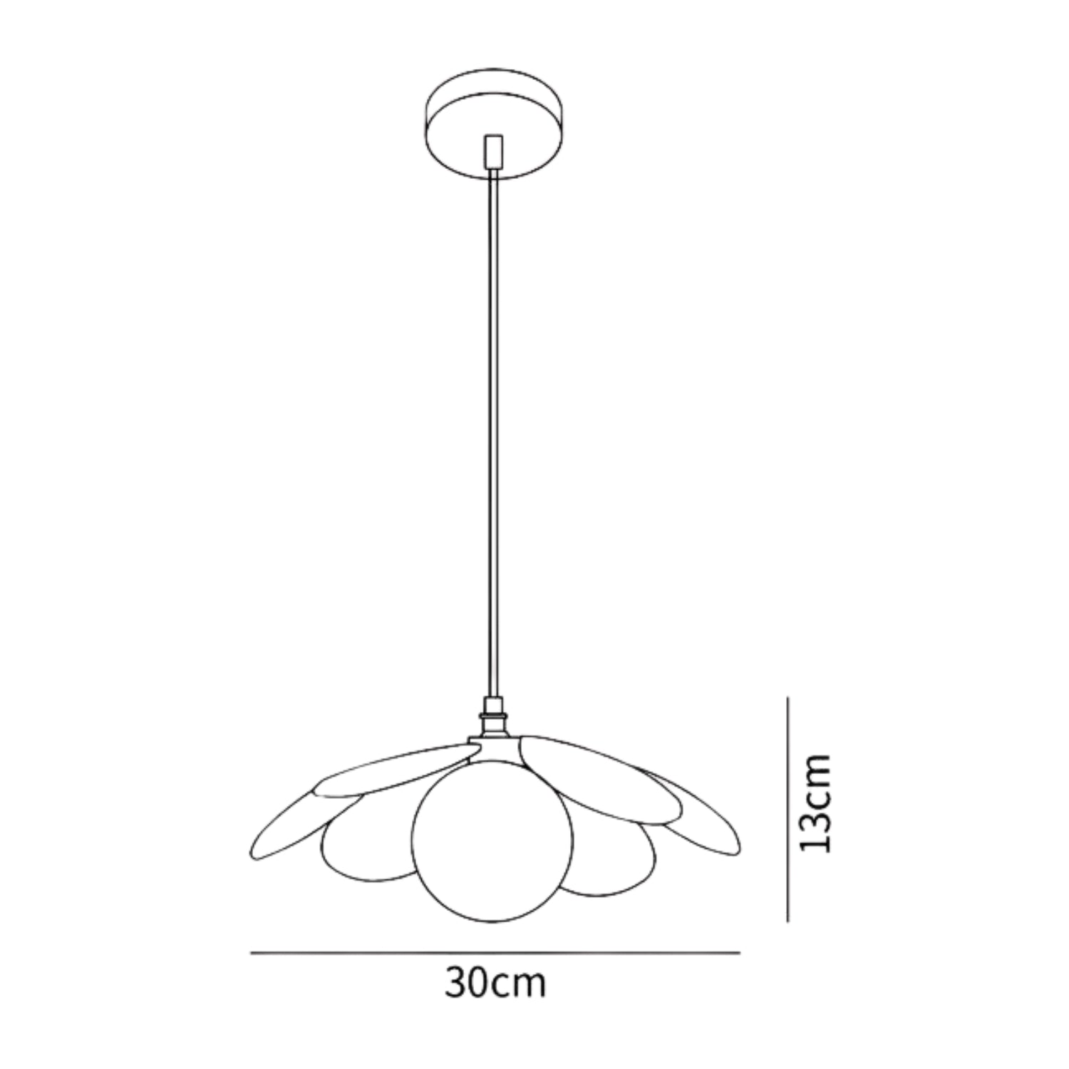 Lampada a sospensione Sevy Flower
