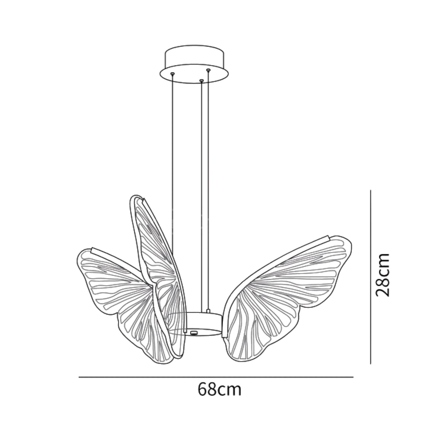 Lampada a sospensione Sely Multi Farfalle