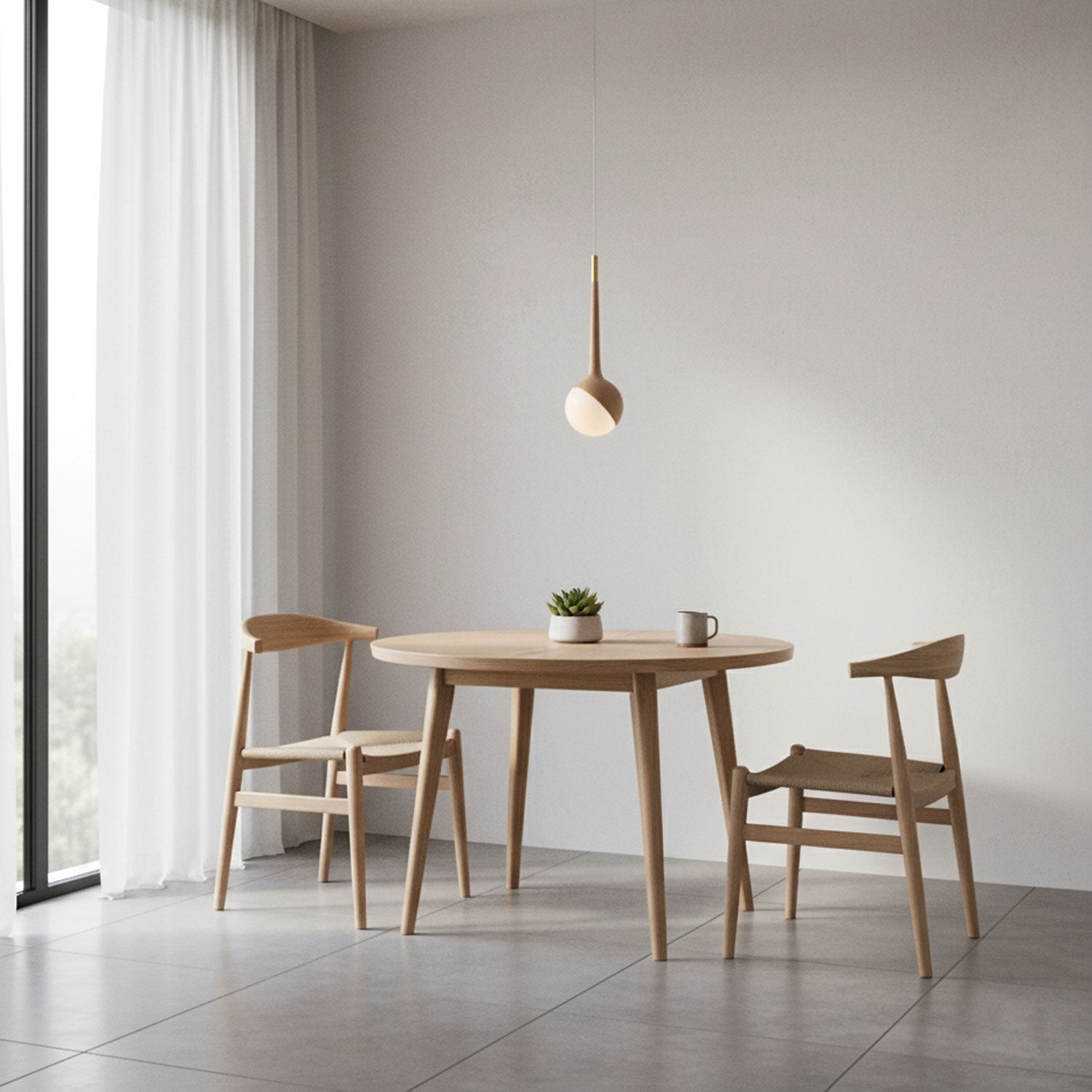 Mossy Drop Houten Hanglamp