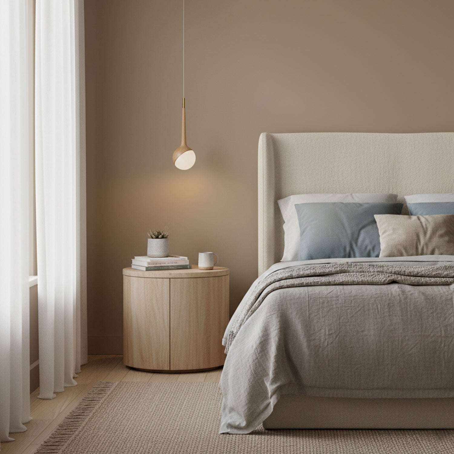 Mossy Drop Houten Hanglamp