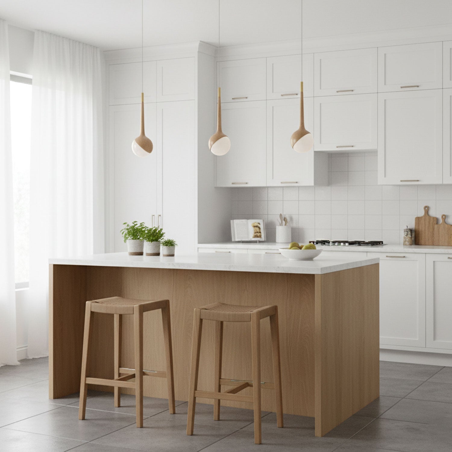 Mossy Drop Houten Hanglamp