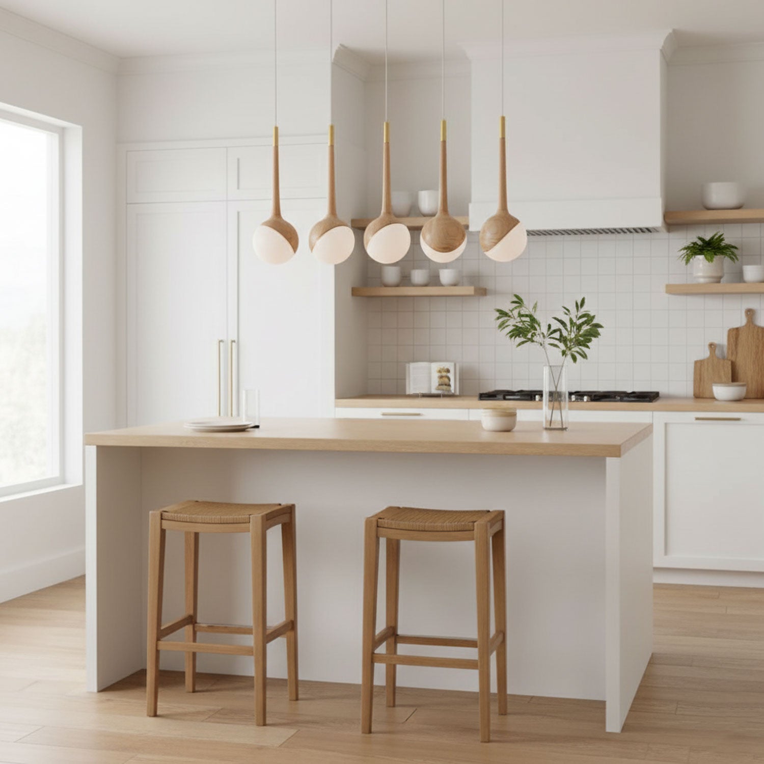 Mossy Drop Houten Hanglamp